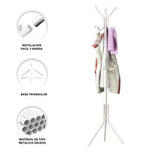 Perchera de Facil Armado de Color Blanco Y+Stickers