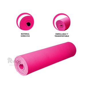 Mat para Realizar Yoga de Color Rosado Y+Papel de Regalo