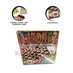 Juego de Mesa Lúdico Tablero Funcional para Niños 5 en 1