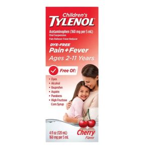 Suspensión Tylenol para bebes sabor cereza 120 mg