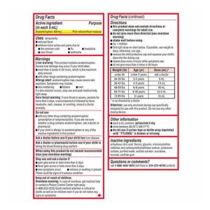 Suspensión Tylenol para bebes sabor cereza 120 mg