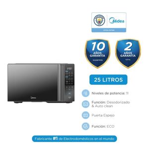 Horno Microondas Midea MMDT09S4MG-PE TasteXpress 25Lts silver