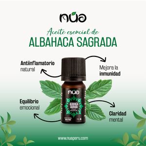 Aceite esencial de albahaca sagrada 100% puro NUA 11 ml