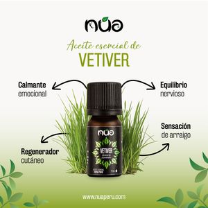 Aceite esencial de vetiver 100% puro NUA 11 ml