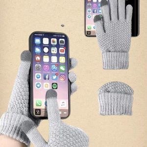 Guantes de Invierno Touch Screen Celular Unisex Gris