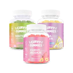 Pack Curvy Gumiies Matcha 60 + Aguaje 60 + Pitahaya 60 Gomitas