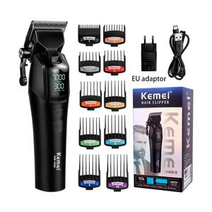 Cortadora Kemei Profesional KM-1858 Recargable Negro