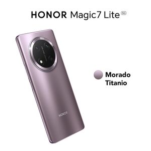 Celular Honor Magic 7 Lite 5G 8GB RAM 256GB Morado Titanio + Estuche de regalo