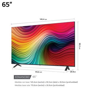Televisor LG NanoCell 65"" UHD 4K ThinQ AI 65NANO80 (2024)