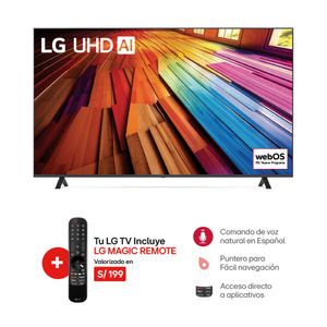 Televisor LG LED 75'' UHD 4K ThinQ AI 75UT8050 (2024)