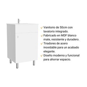 COMBO Baño Orange: Taza + Tanque + Asiento Gamma Blanco + Vanitorio Viena 50cm