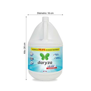 COMBO Lejía tradicional Daryza 1 galón + Limpiatodo Antibacterial Daryza Floral 1gl + Balde escurridor automático + Mopa Orange