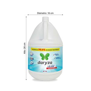 COMBO Lejía tradicional Daryza 1 galón + Limpiatodo Antibacterial Daryza Lavanda 1gl + Balde escurridor automático + Mopa Orange