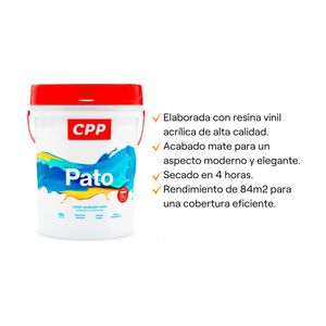 COMBO Pintura Látex Pato CPP Blanco Humo 4 galones + Sellador CPP 4 galones