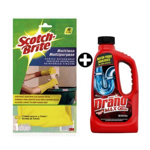 COMBO Desatorador Drano Plus 946ml + Guante 3M Scotch-Brite Multiuso T7
