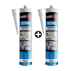 COMBO Soldimix: 2 Siliconas Blanca 280ml