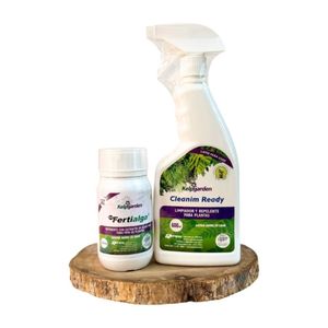 Pack Cuidado Básico (pocas plantas): Fertialga 250ml + Cleanim 600ml Green Supply