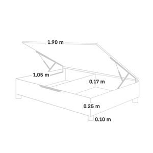 Boxet Paraíso Deluxe 1.5 Plazas Charcoal