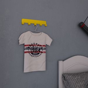 Perchero de Pared 5 Ganchos Amarillo Ducasse
