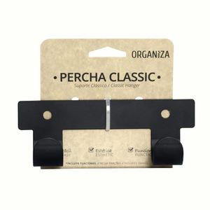 Perchero de Pared Classic 2 Ganchos Negro Ducasse
