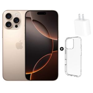 IPHONE 16 PRO MAX 256GB Esim +Cubo Cargador 20W  + Case - TITANIO DESERT