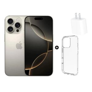 IPHONE 16 PRO MAX 256GB Esim +Cubo Cargador 20W  + Case - TITANIO NATURAL