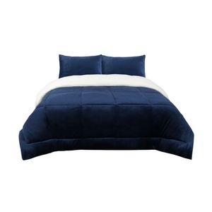 Edredón OI25 Flannel Sherpa Azul King