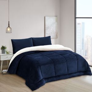 Edredón OI25 Flannel Sherpa Azul King