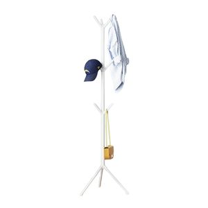 Perchero De Metal Organizador 9 Colgadores Estante Blanco 170CM