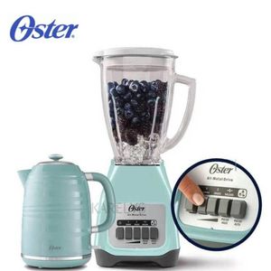 COMBO Oster Licuadora 2 Vel Hervidor Eléctrico BVSTKT4177V Turquesa