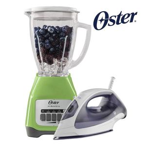COMBO OSTER Licuadora 2 Vel + Plancha A Vapor