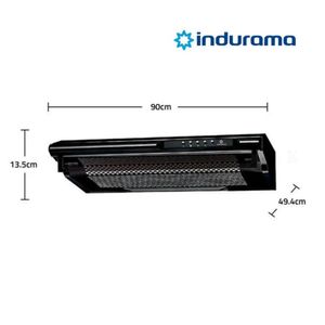 Campana Extractora 3 Velocidades Indurama 90cm Negro