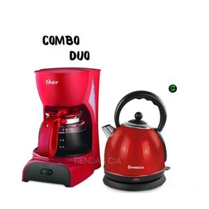 Combo Cafetera OSTER BVSTDCDR5R y Hervidor FINEZZA