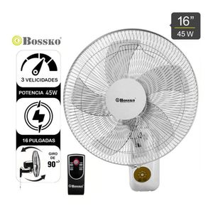 Ventilador de pared BOSSKO con control REMOTO BK-8450PD