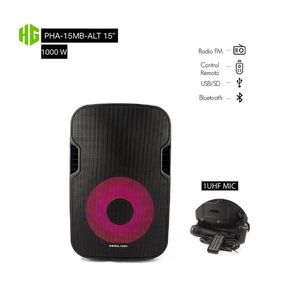 Parlante activo halion PHA-15MB ALT - 1000w- negro