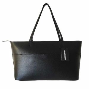 CARTERA TOTE NEGRA CON BLANCO KARL LAGERFELD