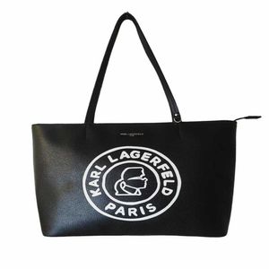 CARTERA TOTE NEGRA CON BLANCO KARL LAGERFELD