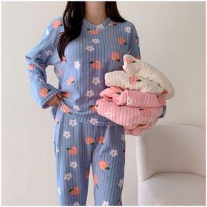 Pijama de Felpa 2 Piezas Kawaii Mujer