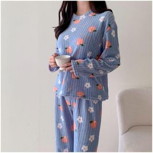 Pijama de Felpa 2 Piezas Kawaii Mujer