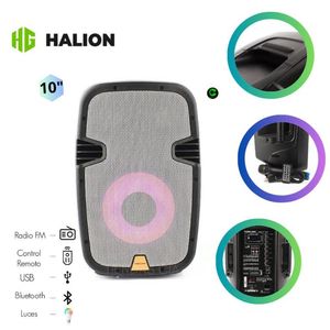 Parlante activo halion pha-10mb 1uhf mic bateria