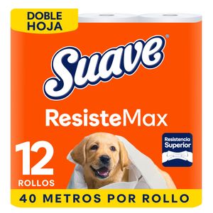 Papel Higiénico SUAVE Resistemax Completo 40mts Paquete 12un