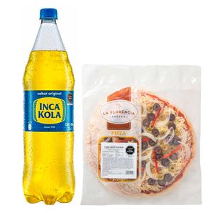 Pack Pizza Vegetariana Familiar x un + Gaseosa INCA KOLA Botella 1.5L