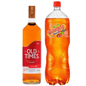 Pack Whisky OLD TIMES Blended Red Botella 750ml + Gaseosa GUARANÁ Botella 2L