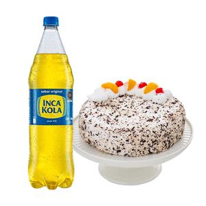 Pack Torta Chantilly con Frutas Chica LA FLORENCIA 1un + Gaseosa INCA KOLA Botella 1.5L