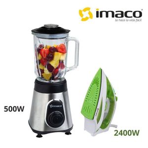 Licuadora de Acero 500w más Plancha Nano Ceramic a vapor 2400W