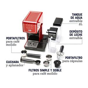 Cafetera PrimaLatte Touch Oster  BVSTEM6801R Rojo