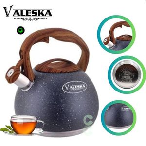 Tetera VALESKA Silbadora De Roca Volcánica 5 Litros VL-MK590 - PLOMO