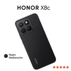 Celular Honor X8C 8GB RAM 256GB Negro Medianoche + Estuche de regalo