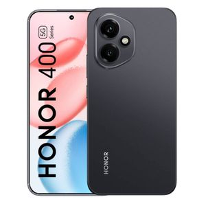 Celular Honor 400 5G 512GB, 12GB RAM, cámara principal 200MP + 12MP, frontal 50MP, 6.55", negro + Cargador/Case de regalo + SmartWatch 2i