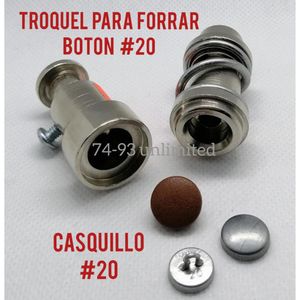 1000 Casquillo Más Troquel para Forrar Botones Numero 20 de 12mm